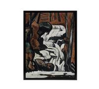 Artery8 Smelt Brook Falls Landscape Marsden Hartley Black Framed Canvas Art in Brown | Size: W24" x H32" Artery8 Brown W24" x H32"