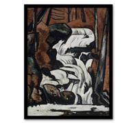 Artery8 Smelt Brook Falls Landscape Marsden Hartley Framed Wall Art Print in Brown | Size: A3 Artery8 Brown A3