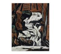 Artery8 Smelt Brook Falls Landscape Marsden Hartley Wall Art Poster Print in Brown | Size: W18" x H24" Artery8 Brown W18" x H24"