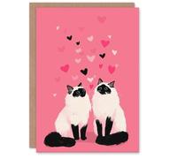 Artery8 Smitten With You Animals in Love Ragdoll Cats Valentine's Day Card