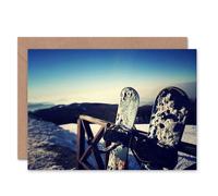 Artery8 Snowboarding Winter Sport Snow Snowboard Photograph Card Artery8 Multicolor