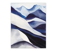 Artery8 Snowy Mountains Painting Simple Calm Landscape Living Room Extra Large XL Wall Art Poster Print