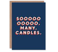 Artery8 So Many Candles Old Age Joke Funny For Him Birthday Card
