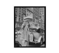 Artery8 Social Justice Newsboy Dorothea Lange Framed Canvas Wall Art Print in Grey | Size: W12" x H16" Artery8 Grey W12" x H16"