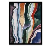 Soft Paper Tear Abstract Watercolour Framed Art Print Artery8 Multi A4
