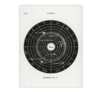 Artery8 Solar System Zodiac Hiram Butler Vintage Wall Art Print Poster in White | Size: W12" x H16" Artery8 White W12" x H16"