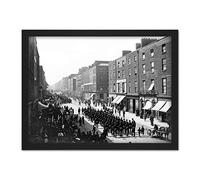 Artery8 Soldiers Parade Georges Street Limerick Ireland 1908 Artwork Framed Wall Art Print 18X24 Inch
