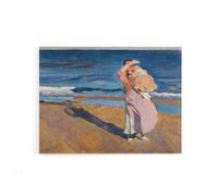 Artery8 Sorolla Fisherwomen With Her Son Canvas Wall Art Print | Size: W12" x H16" Artery8 Multicolor W12" x H16"
