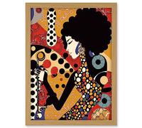 Artery8 Soul Music Singer Multicoloured Dots Pattern Artwork Framed A3 Wall Art Print