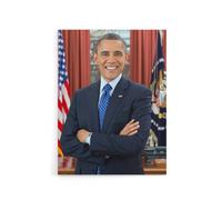 Artery8 Souza US President Barack Obama Canvas Wall Art Print | Size: W24" x H32" Artery8 Multicolor W24" x H32"