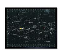 Artery8 Space CSM-TEC Apollo 11 Star Chart Map Galaxy Art Print Framed Poster Wall Decor 12x16 inch