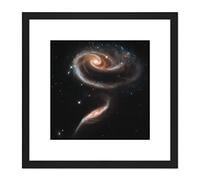 Artery8 Space Galaxies Hubble Space Picture Picture 8X8 Inch Square Wooden Framed Wall Art Print Picture with Mount