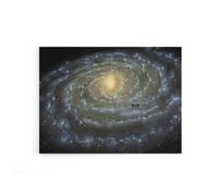Artery8 Space Map Milky Way Galaxy Spiral Canvas Wall Art Print in Black | Size: W12" x H16" Artery8 Black W12" x H16"