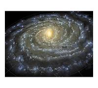 Artery8 Space Map Milky Way Galaxy Spiral Stars Solar System Large Wall Art Poster Print Thick Paper 18X24 Inch