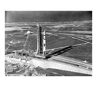 Artery8 Space NASA Aerial View Apollo 11 Saturn V Rocket Large Wall Art Poster Print Thick Paper 18X24 Inch