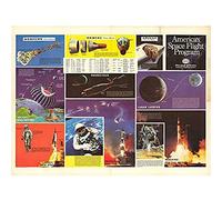 Artery8 Space NASA America Flight Program 1969 Chart Art Print Canvas Premium Wall Decor Poster Mural