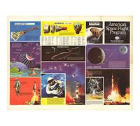Artery8 Space NASA America Flight Program 1969 Chart Premium Wall Art Canvas Print 18X24 Inch