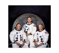 Artery8 Space NASA Apollo 11 Crew Armstrong Collins Aldrin Large Wall Art Poster Print Thick Paper 24X24 Inch