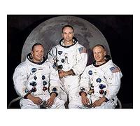 Artery8 Space NASA Apollo 11 Crew Armstrong Collins Aldrin Unframed Wall Art Print Poster Home Decor Premium