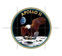 Artery8 Space NASA Apollo 11 Mission Emblem Badge Patch XL Giant Panel Poster (8 Sections)