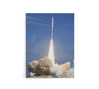 Artery8 Space NASA Ares I X Rocket Launch Canvas Wall Art Print in Blue | Size: W24" x H32" Artery8 Blue W24" x H32"