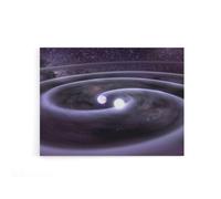 Artery8 Space NASA Binary White Dwarf Stars Canvas Wall Art Print in Grey | Size: W24" x H32" Artery8 Grey W24" x H32"