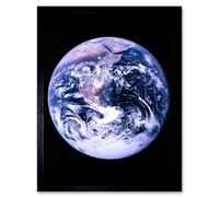 Space NASA Earth Apollo 17 Blue Marble Photograph Art Print Framed Poster Wall Decor 12x16 inch