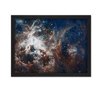 Artery8 Space Nasa Esa Hubble Tarantula Nebula Artwork Framed Wall Art Print 18X24 Inch