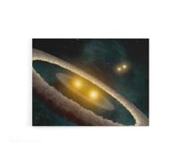 Artery8 Space NASA HD98800 Binary Star System Canvas Wall Art Print in Blue | Size: W24" x H32" Artery8 Blue W24" x H32"