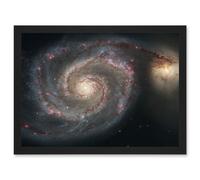 Artery8 Space Photo Hubble Whirlpool Galaxy M51 A4 Artwork Framed Wall Art Print