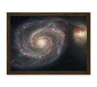 Artery8 Space Photo Hubble Whirlpool Galaxy M51 A4 Artwork Framed Wall Art Print