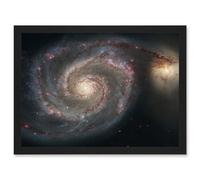 Artery8 Space Photo Hubble Whirlpool Galaxy M51 Wall Art Print - A4 Size