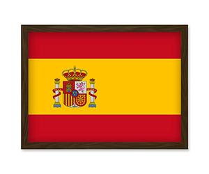 Artery8 Spain National Flag Patriotic Vexillology World Flags Country Region Poster Artwork Framed Wall Art Print A4
