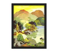 Artery8 Sparrow 1936 Ullswater Lake District Railway Advert Artwork Framed Wall Art Print 18X24 Inch