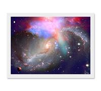Artery8 Spiral Galaxy Deep Space Stars Nebula Cosmos Artwork Framed Wall Art Print A4