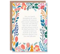 Artery8 Spiritual Birthday Card Deserve Love and Affection Mindfulness Quote Blank Card For Him Or Her