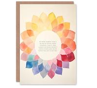 Artery8 Spiritual Birthday Card More Humble Than Blade of Grass Quote Mandala Blank Card For Him Or Her