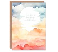 Artery8 Spiritual Birthday Card True Love is Born from Understanding Watercolour Blank Card For Him Or Her