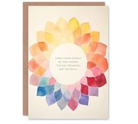 Artery8 Spiritual Birthday Card Truth Cannot Be Hidden Buddhist Quote Mandala Blank Card For Him Or Her