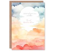 Artery8 Spiritual Birthday Card Your Own Salvation Mindfulness Quote Sun Clouds Blank Card For Him Or Her
