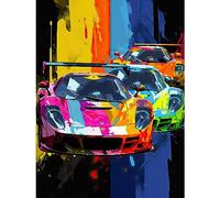 Artery8 Sport Racing Cars Vibrant Supercar Race Mancave Gift for Him Large Wall Art Poster Print Thick Paper 18X24 Inch