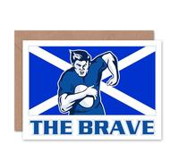 Artery8 Sport Scotland Rugby Football Flag Brave Scottish Card Artery8 Multicolor