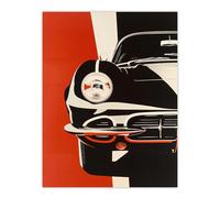 Artery8 Sports Car Front Headlights Bumper High Contrast For Living Room Extra Large XL Wall Art Poster Print