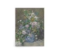 Artery8 Spring Bouquet in Vase Canvas Wall Art Print 18X24 Artwork By Renoir : Floral Bouquet Still Life Ideal For Dining Or Bedroom Bringing Colour Elegance And Vintage Calm