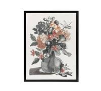 Artery8 Spring Flowers in a Vase Still Life Teyler Black Framed Canvas Art in White | Size: W18" x H24" Artery8 White W18" x H24"