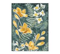 Artery8 Spring Freesia Yellow Flowers Botanical Painting Living Room Large Wall Art Poster Print Thick Paper 18X24 Inch