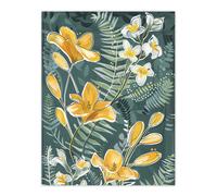 Artery8 Spring Freesia Yellow Flowers Botanical Painting Wall Art Print | Size: W12" x H16" Artery8 Yellow W12" x H16"