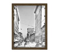 Artery8 Spring Street 5th Los Angeles California 1912 Photo Artwork Framed Wall Art Print 18X24 Inch