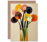 Artery8 Spring Summer Flowers Floral for Wife Her Mum Sister Daughter Mom Gran Nan Birthday Thank You Mothers Day Blank Art Greeting Card