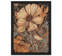 Artery8 Spring Wildflowers Pastel Colour Illustration Artwork Framed A3 Wall Art Print